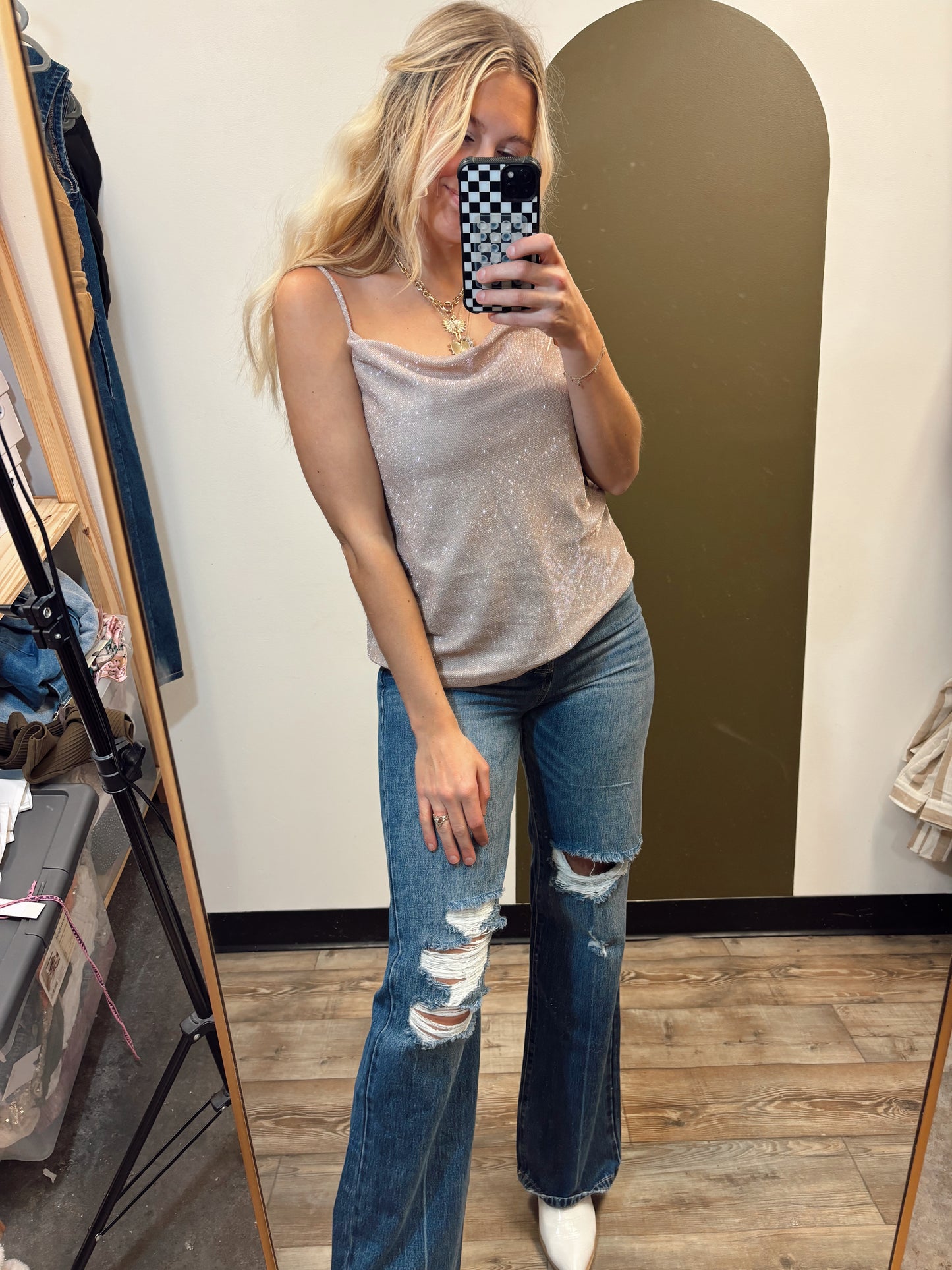 Sparkle and Shine Tank (Blush)
