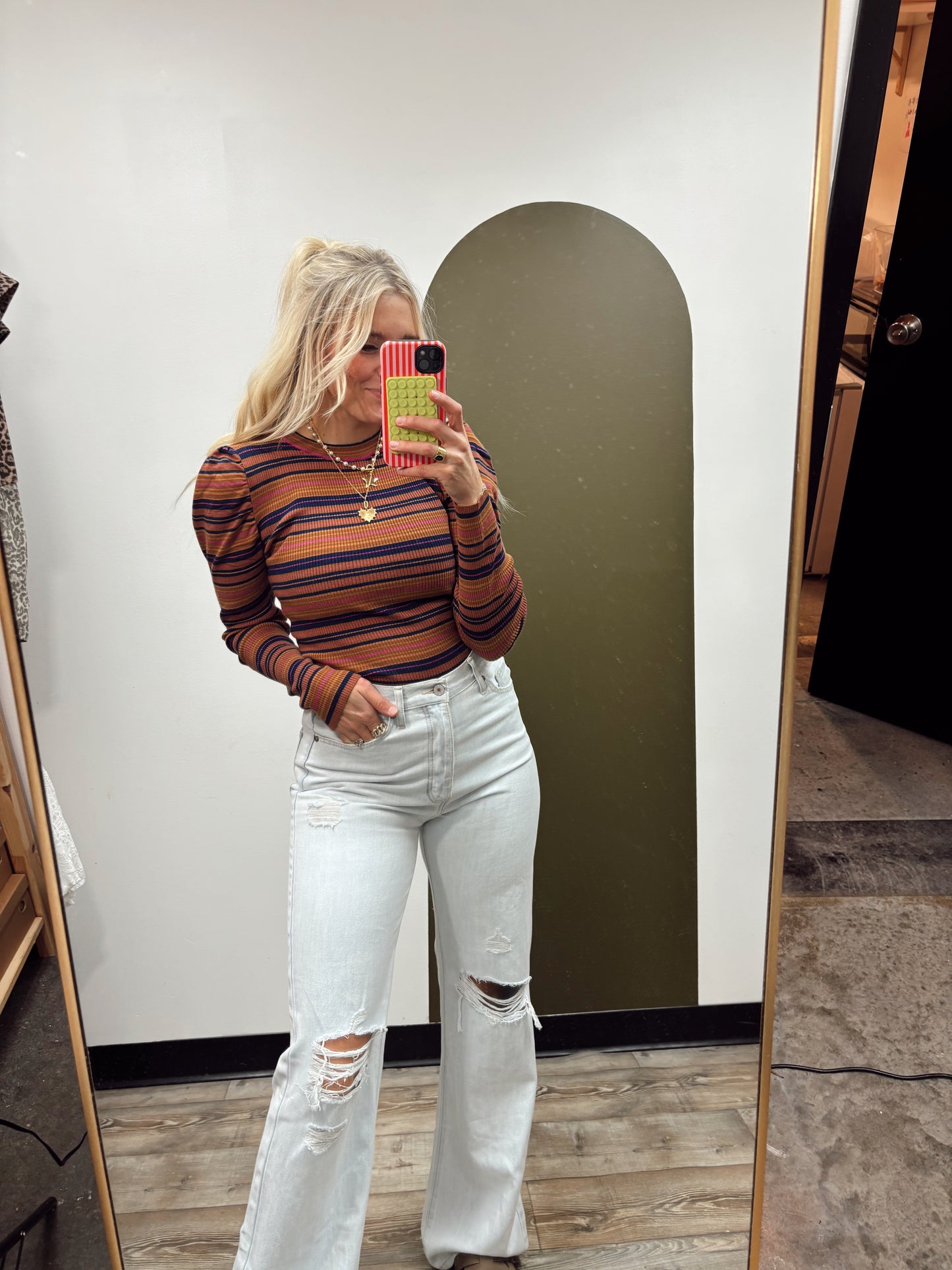 Skylar Stripe Sweater (Lavender)