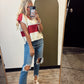 Diana S/S Stripe Sweater (Red)