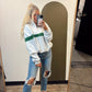 Undergrad Stripe Sweat Top (Green)
