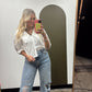 Raelyn Collared Top (White)