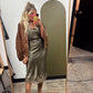 Queen Bee Vegan Leather Jacket (Tan)