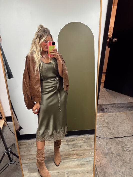 Queen Bee Vegan Leather Jacket (Tan)