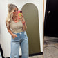 Krista Stripe Tank (Taupe)