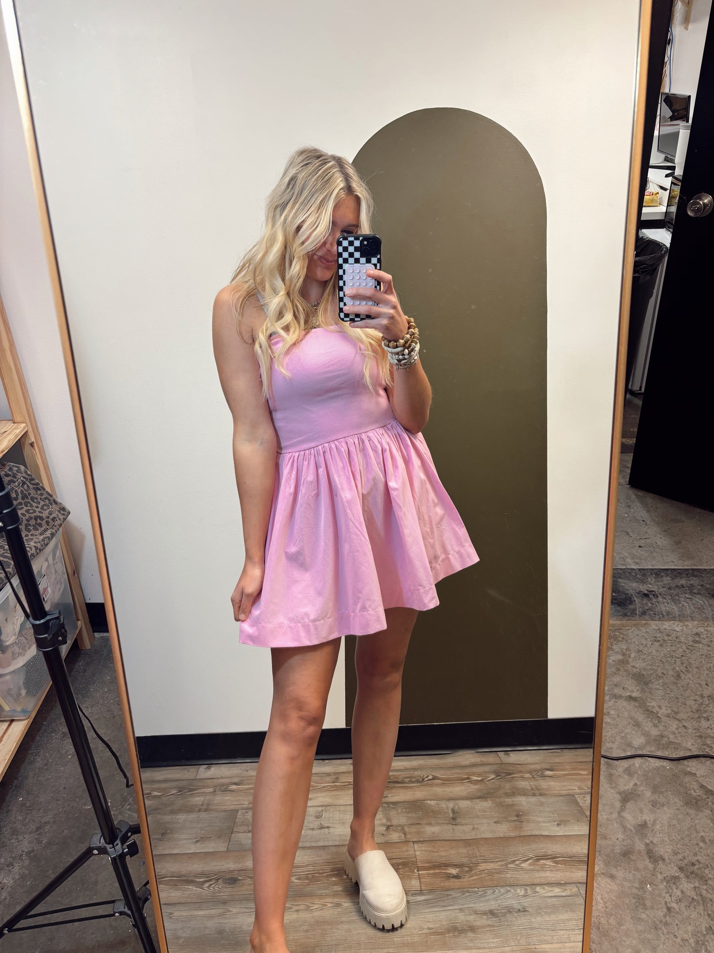 Dede Strapless Dress (Pink)