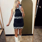Contrast Cable Knit Set