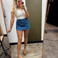 Leila Denim Skort
