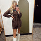 Sadie Front Tie Dress (Brown)
