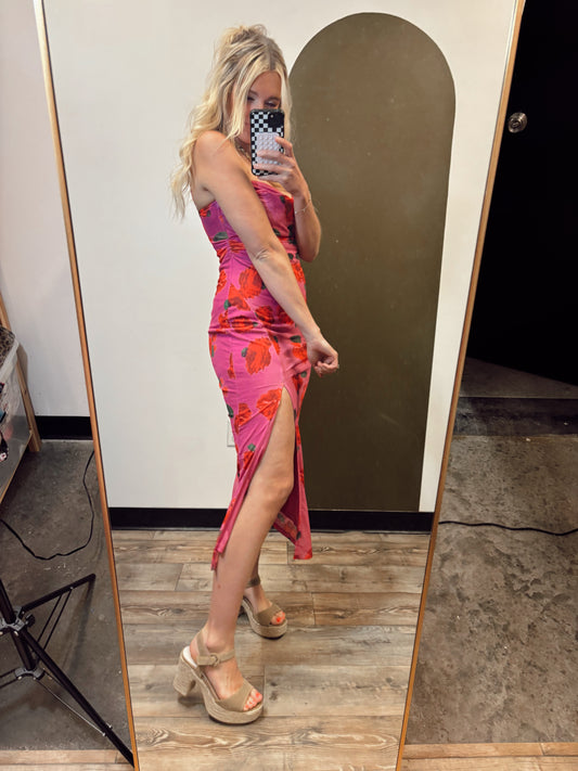Sweet Rose Midi Dress