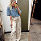 Horse Print Satin Pant