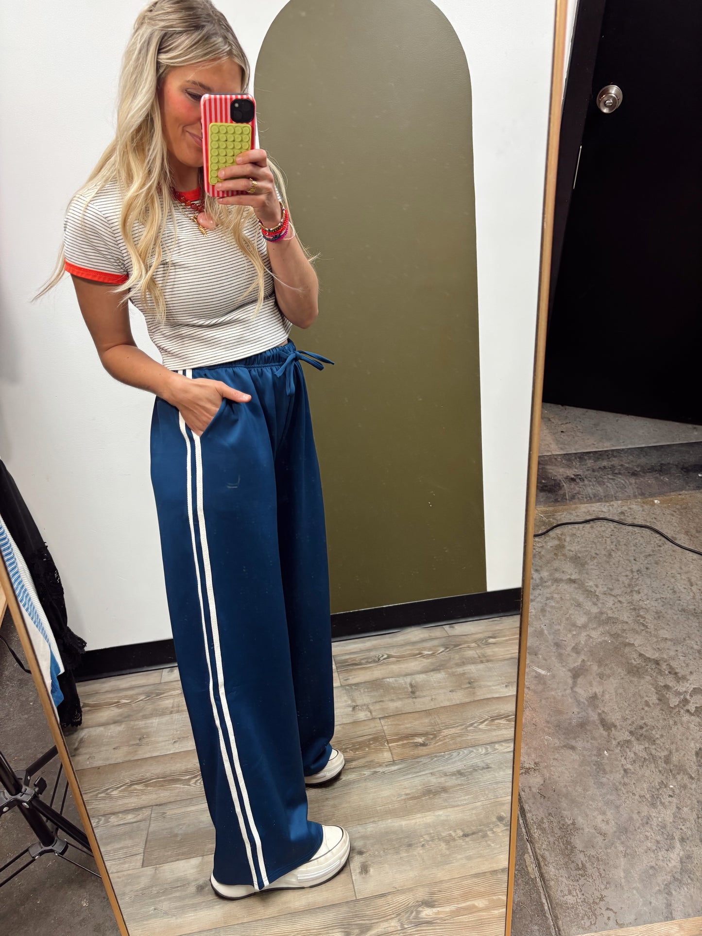 Navy Stripe Pant