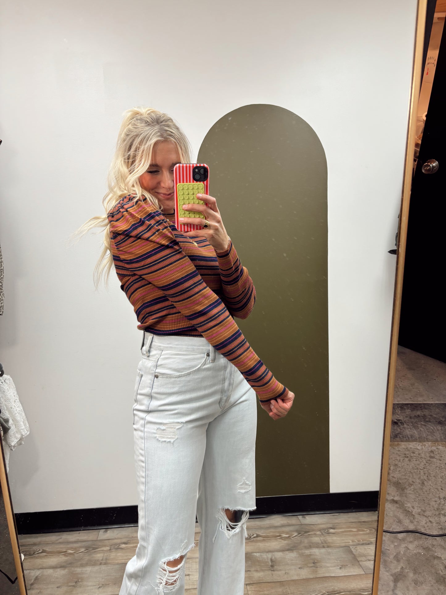 Skylar Stripe Sweater (Lavender)