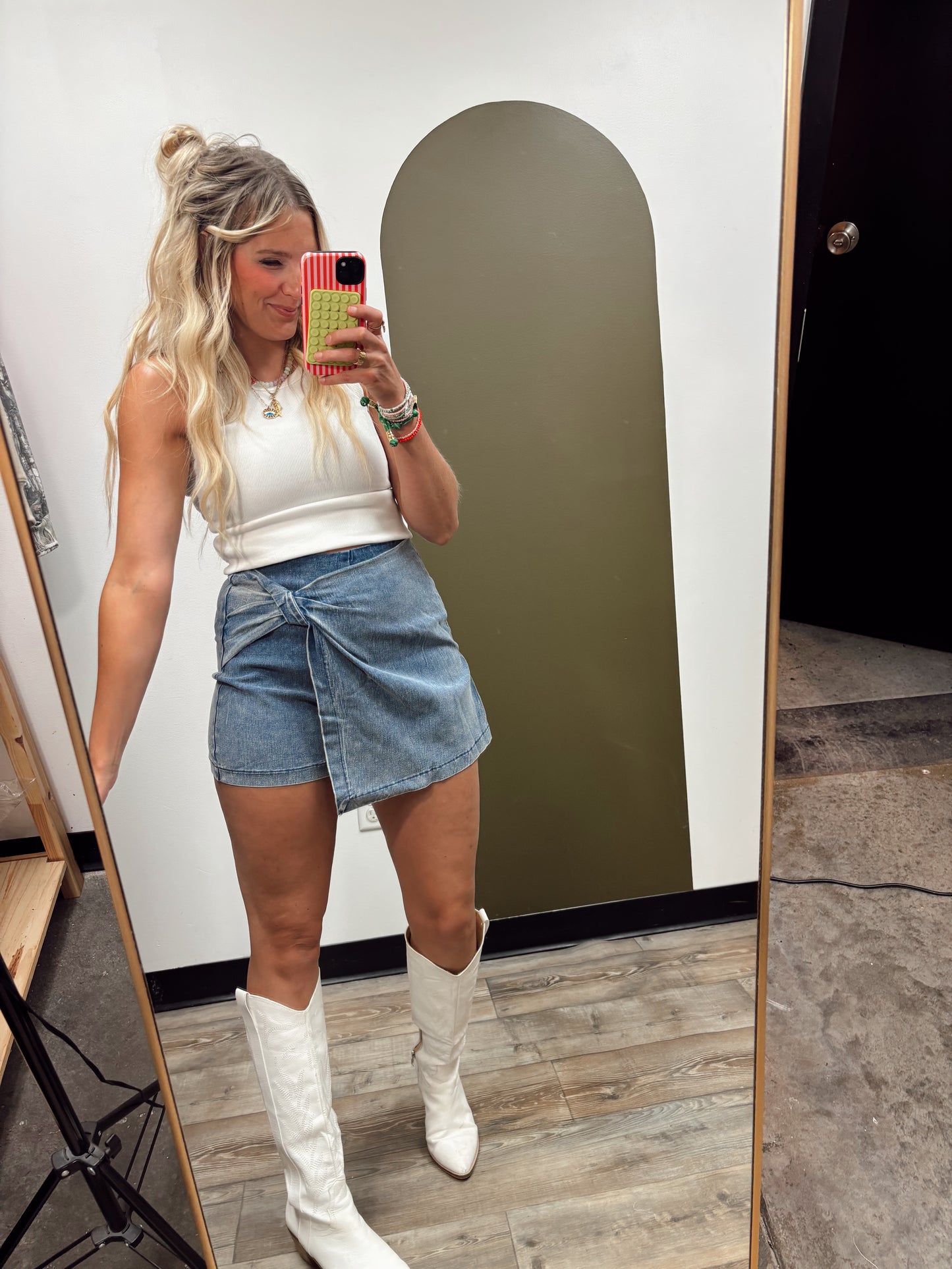 Stadium Tour Denim Skort