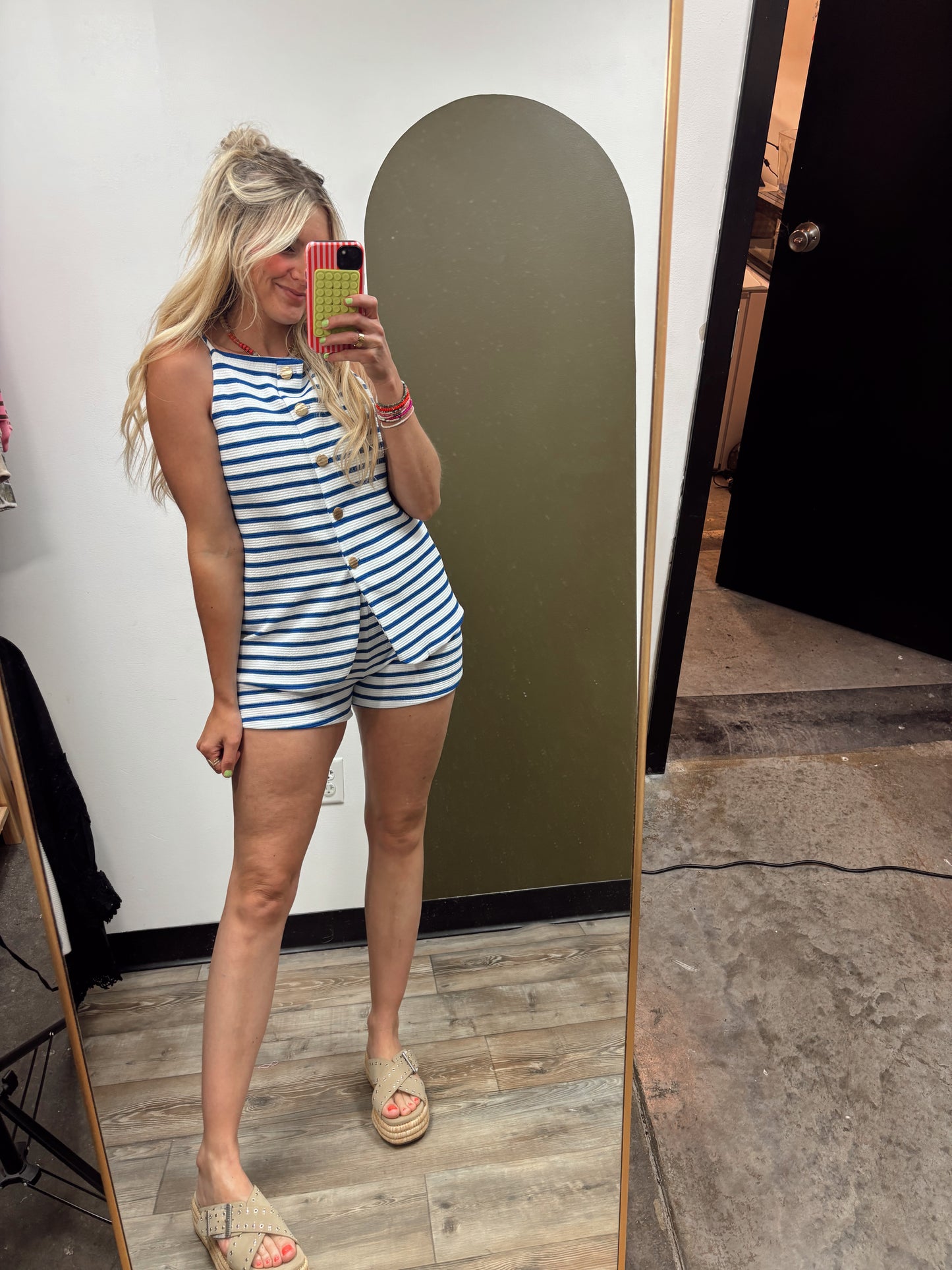 Ship Sailed Stripe Short (Blue)