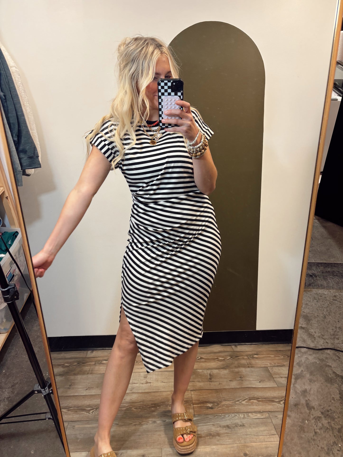 Marisa Stripe Midi Dress