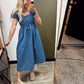 Park Picnic Gingham Maxi (Blue)