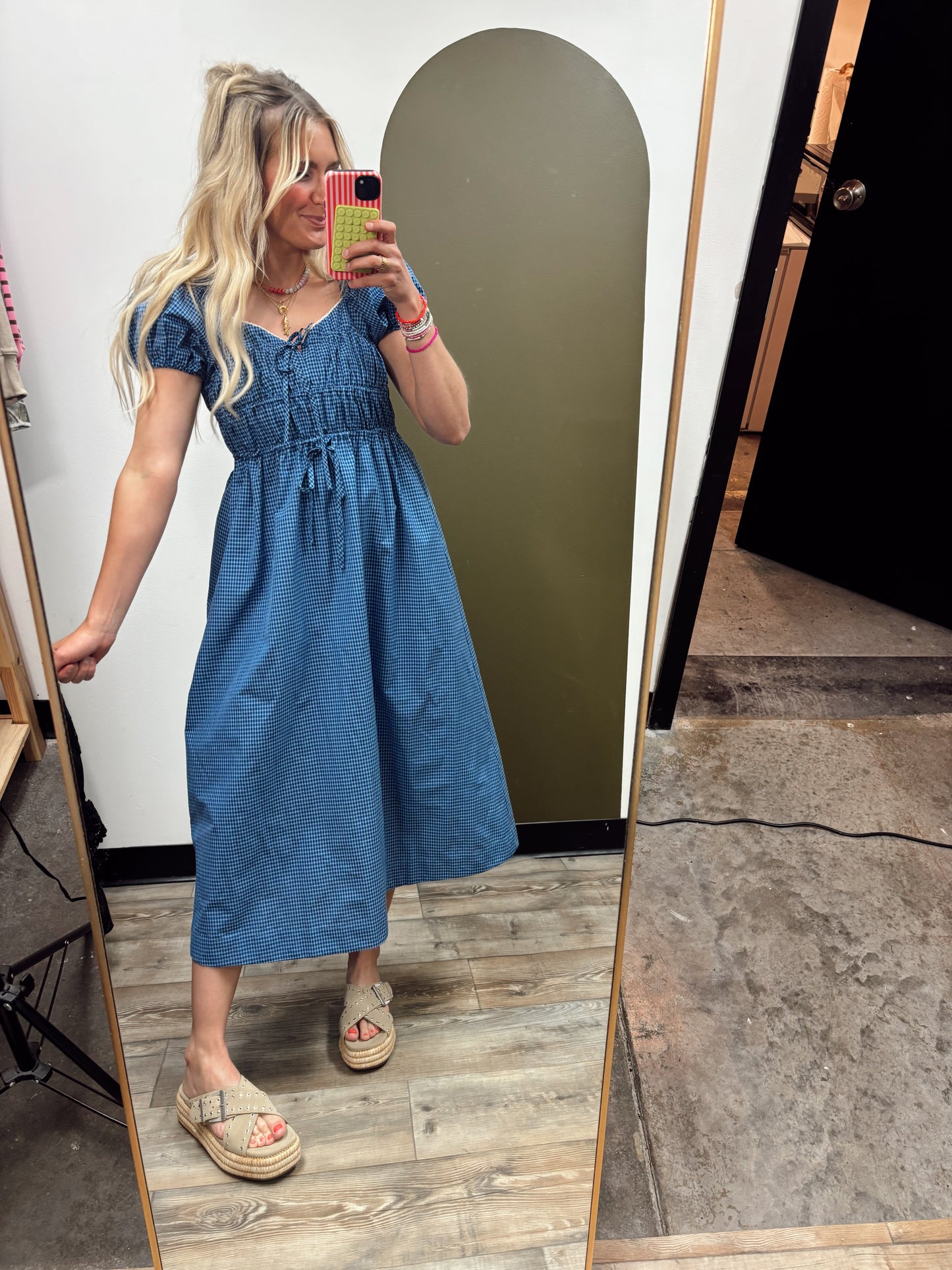 Park Picnic Gingham Maxi (Blue)