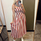Mona Stripe Midi (Red)
