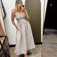 Tatum Stripe Maxi Dress (Brown)