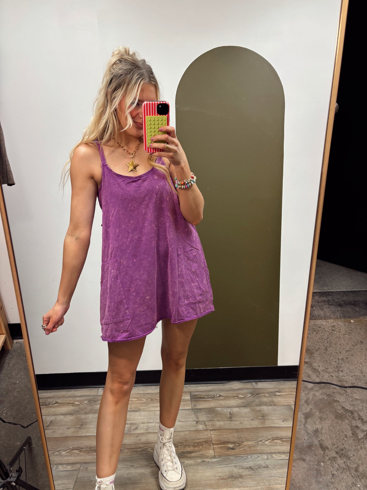 Weekend In Sneakers Dress (Purple)