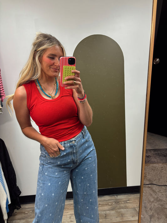 Kelsey Tank Top (Red)