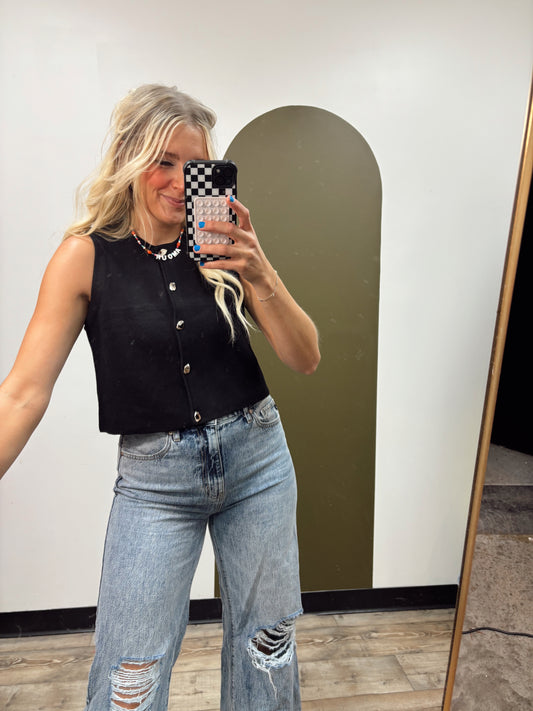Talia Button Sweater Vest
