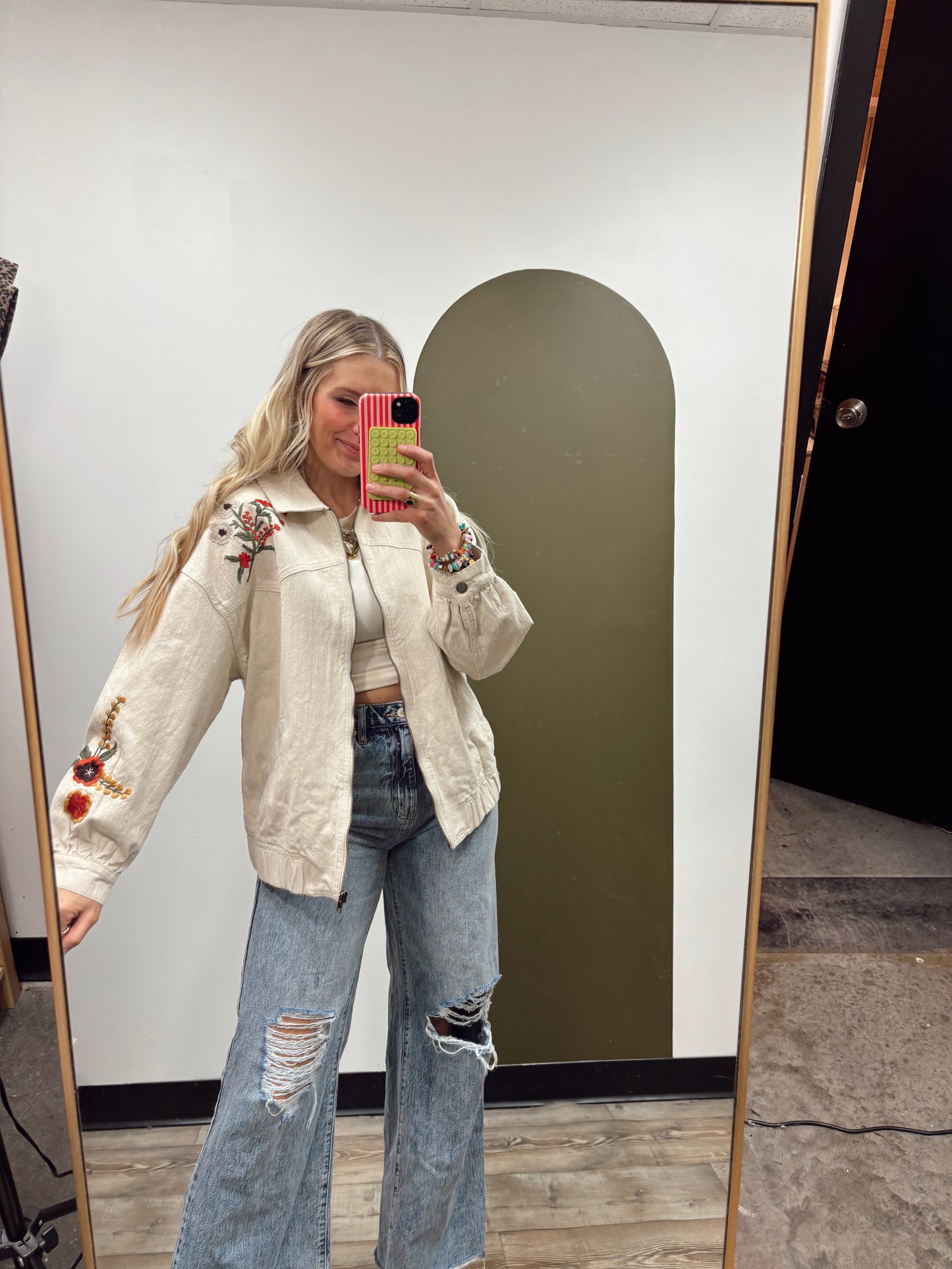 Peggy Emb Denim Jacket