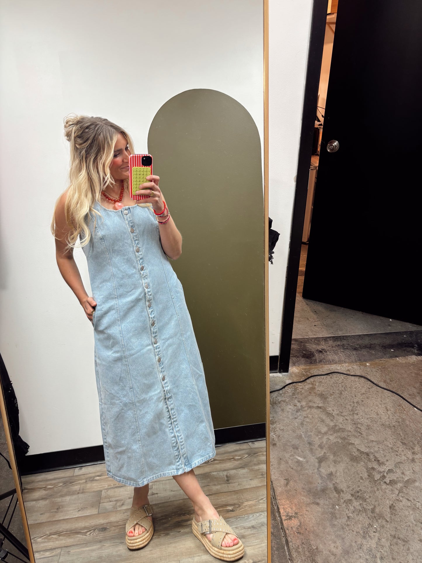 Julia Denim Maxi Dress
