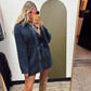 Retro Sweater Dress (Navy)