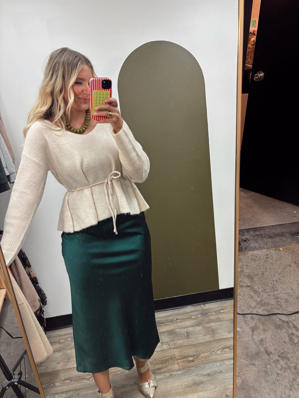 Celia Slip Skirt (Forest)