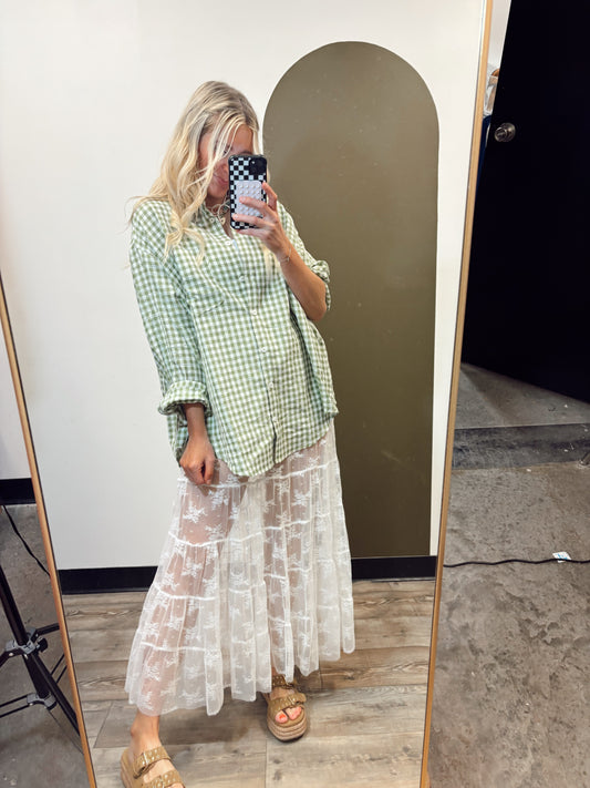 Emmy Plaid Top (Green)