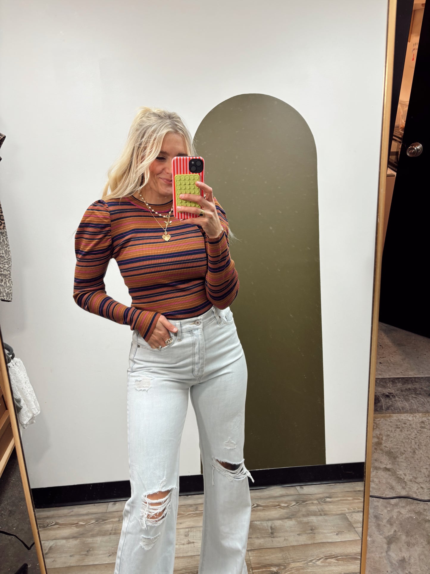 Skylar Stripe Sweater (Lavender)