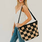 June Jute Tote Bag (Black Check)