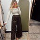 So Chic Wide Leg Pant (Chocolate)