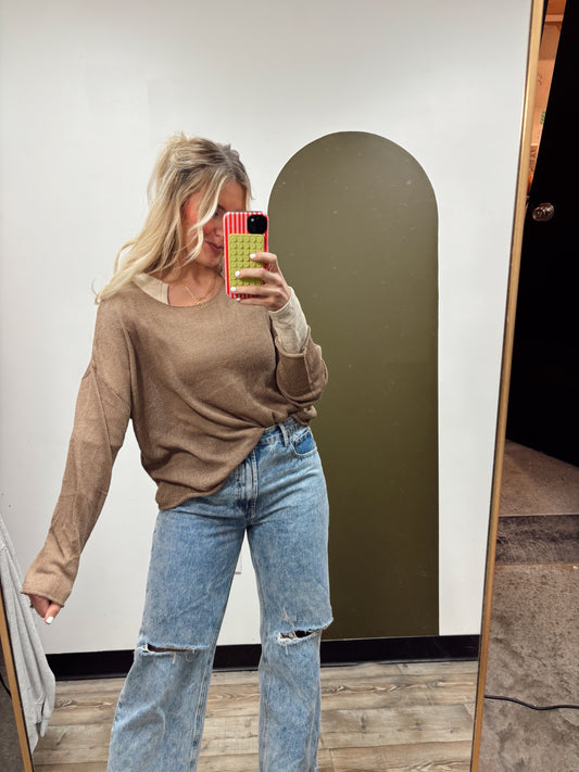 Warm Breeze Pullover Sweater (Taupe)