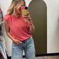 US Of A Stripe Muscle Tank (Red)