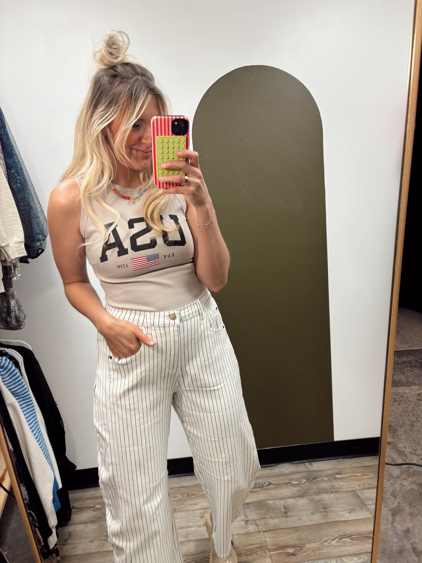 USA Graphic Tank (Khaki)