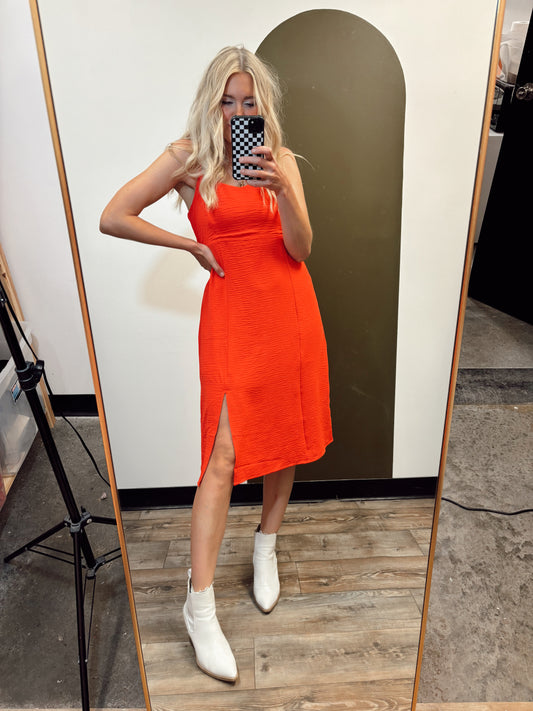 Summer Vixen Tie Dress (Red)