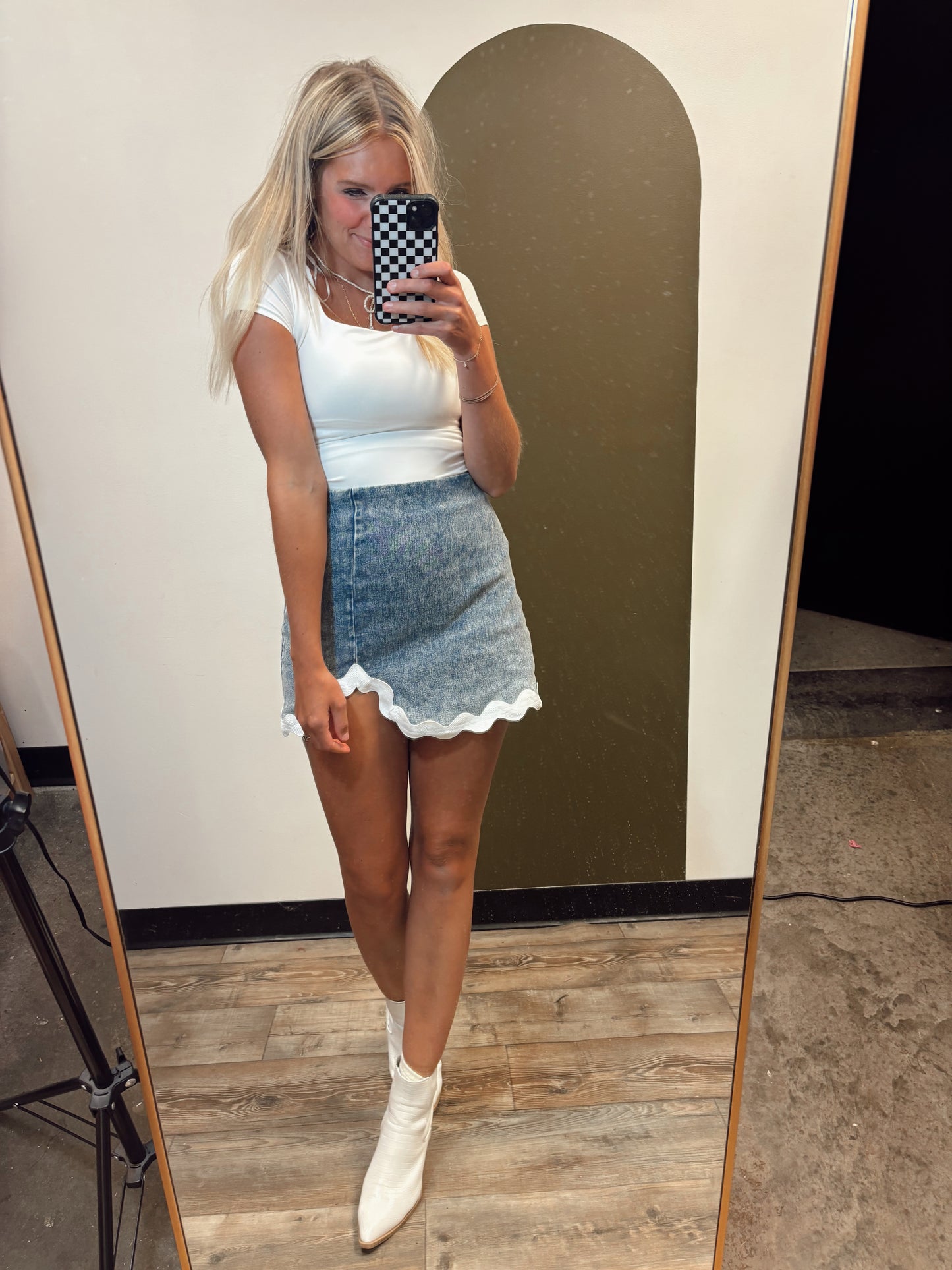 Pink Skies Detail Skort