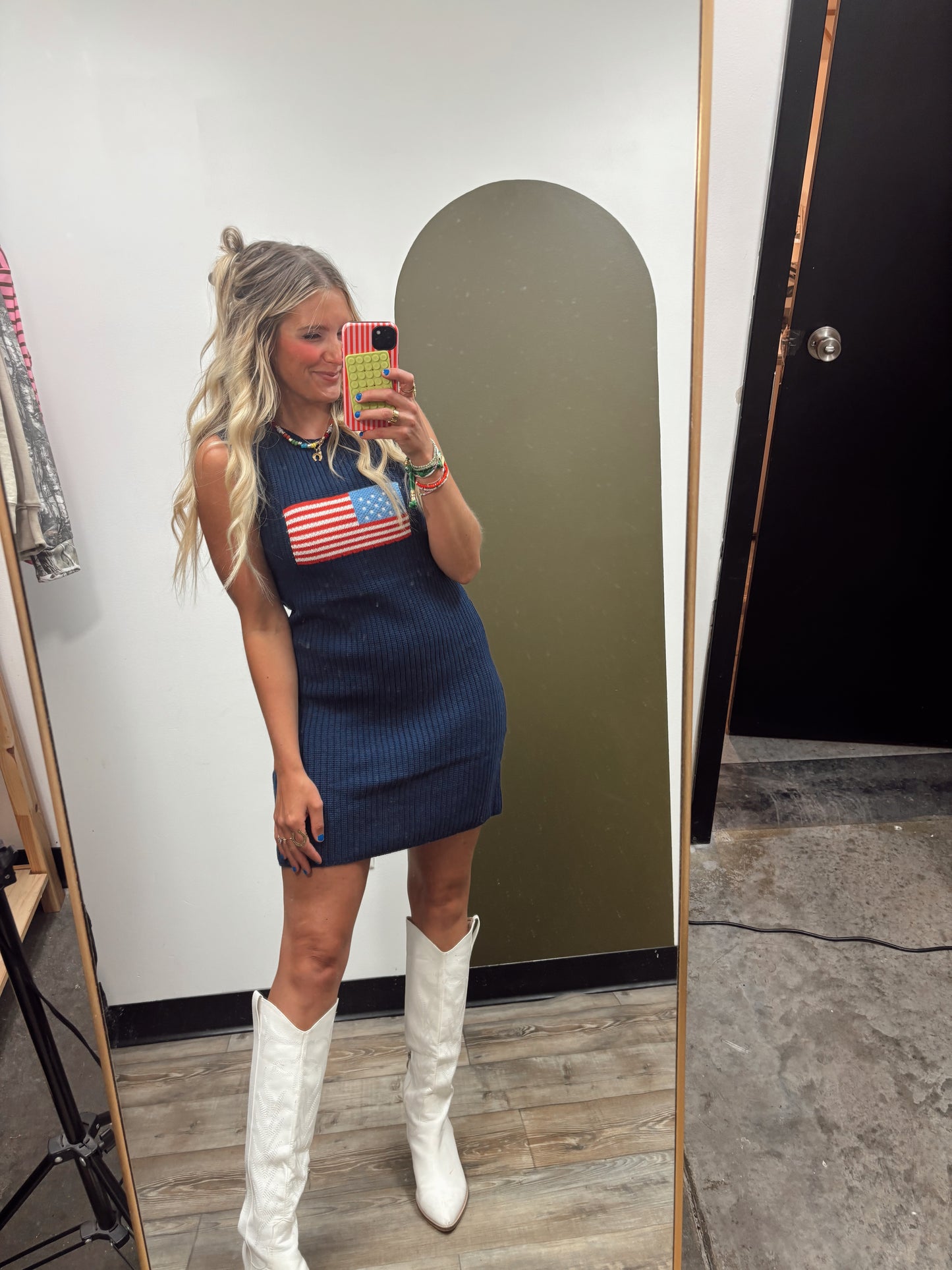 American Flag Knit Dress