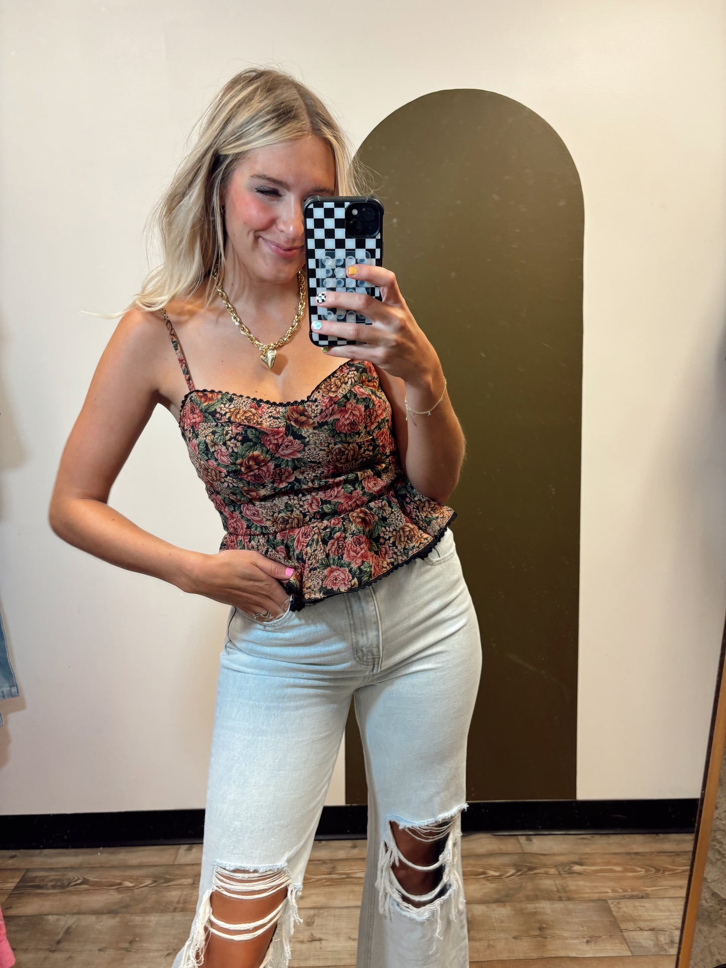 Morning Glory Floral Tank