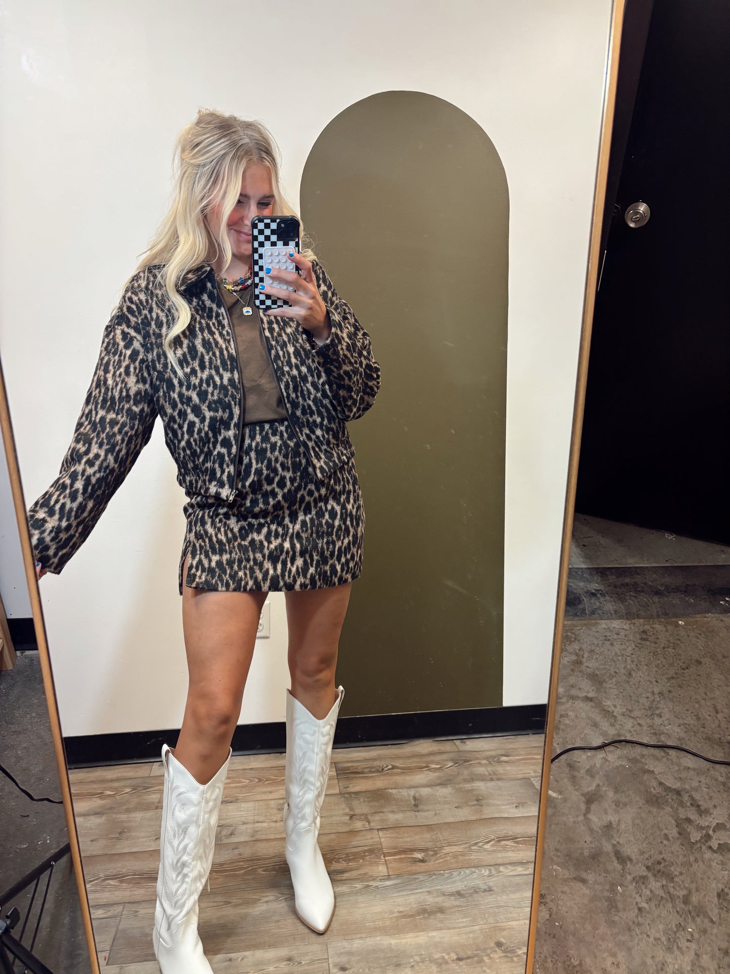 Vivian Leopard Print Jacket
