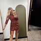 Lucia Wrap Tie Dress (Wine)
