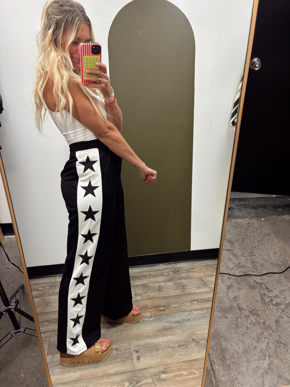 Star Striped Sweatpant (Black)