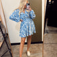 Santorini Print Dress