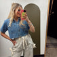 Lana Crop Denim Top