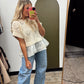 Cali Crochet Twofer Sweater Top