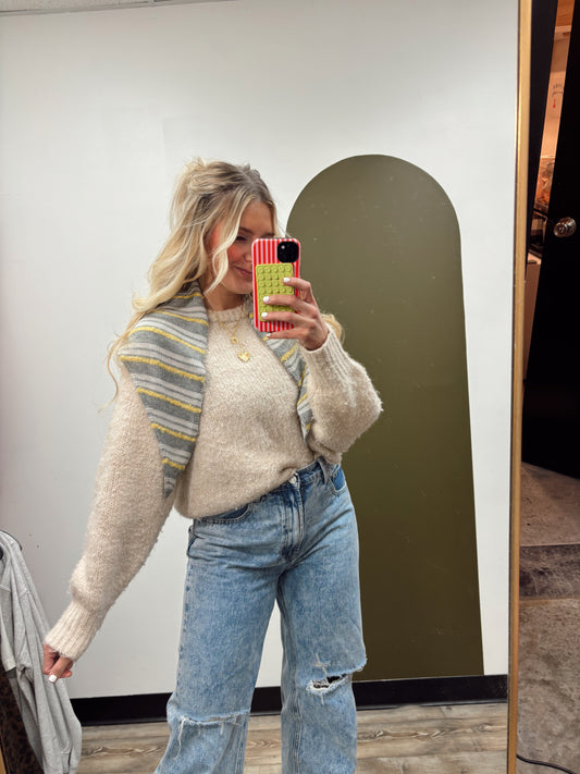 Triangle Scarf (Thin Stripe)