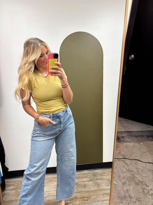 Essential Ringer Tee (Mustard)