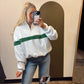Undergrad Stripe Sweat Top (Green)